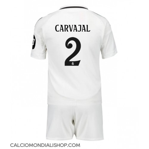 Maglie da calcio Real Madrid Daniel Carvajal #2 Prima Maglia Bambino 2024-25 Manica Corta (+ Pantaloni corti)